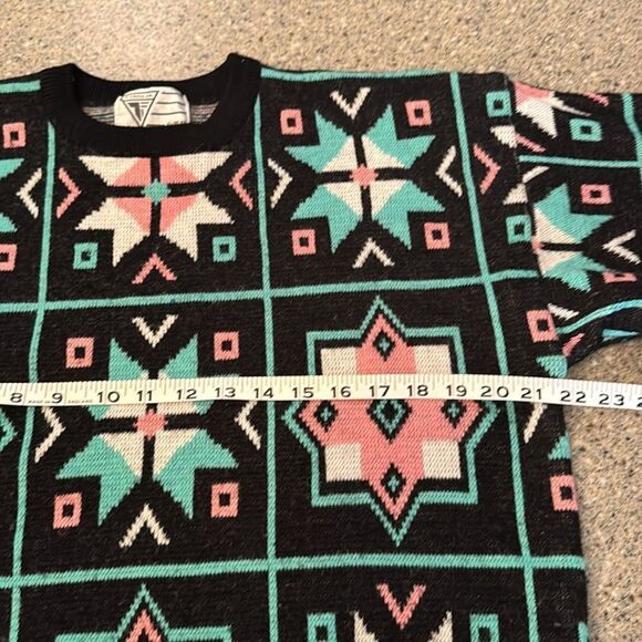 TYROLIA BY HEAD Vintage 80s Pastel Geometric Wool Blend Sweater - Picture 8 of 9